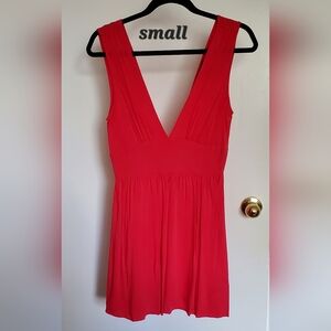 Vibrant Pink Low-cut Dress